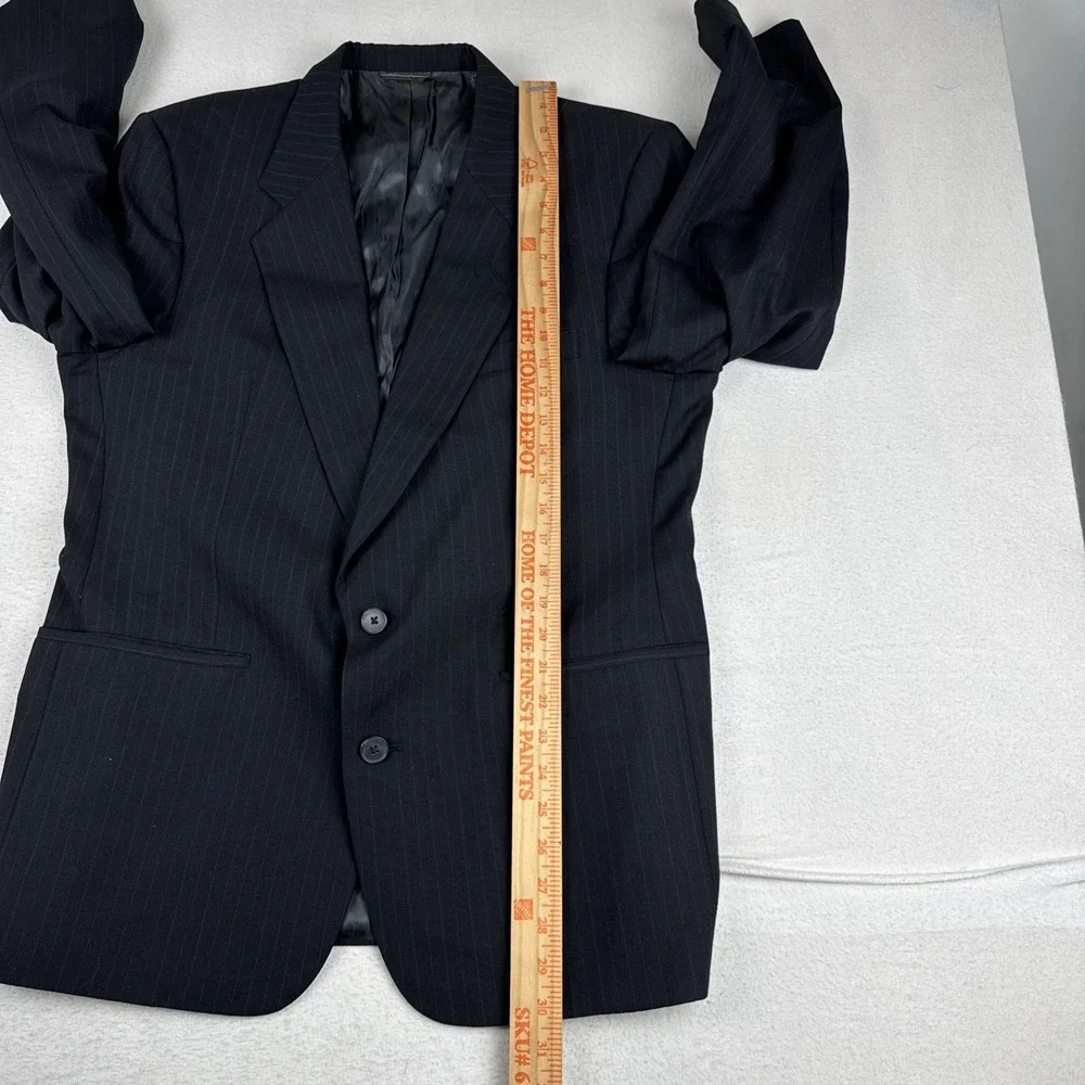 VTG Christian Dior Mens Pinstripe Blazer 40R  Dark Gray wool Office business
